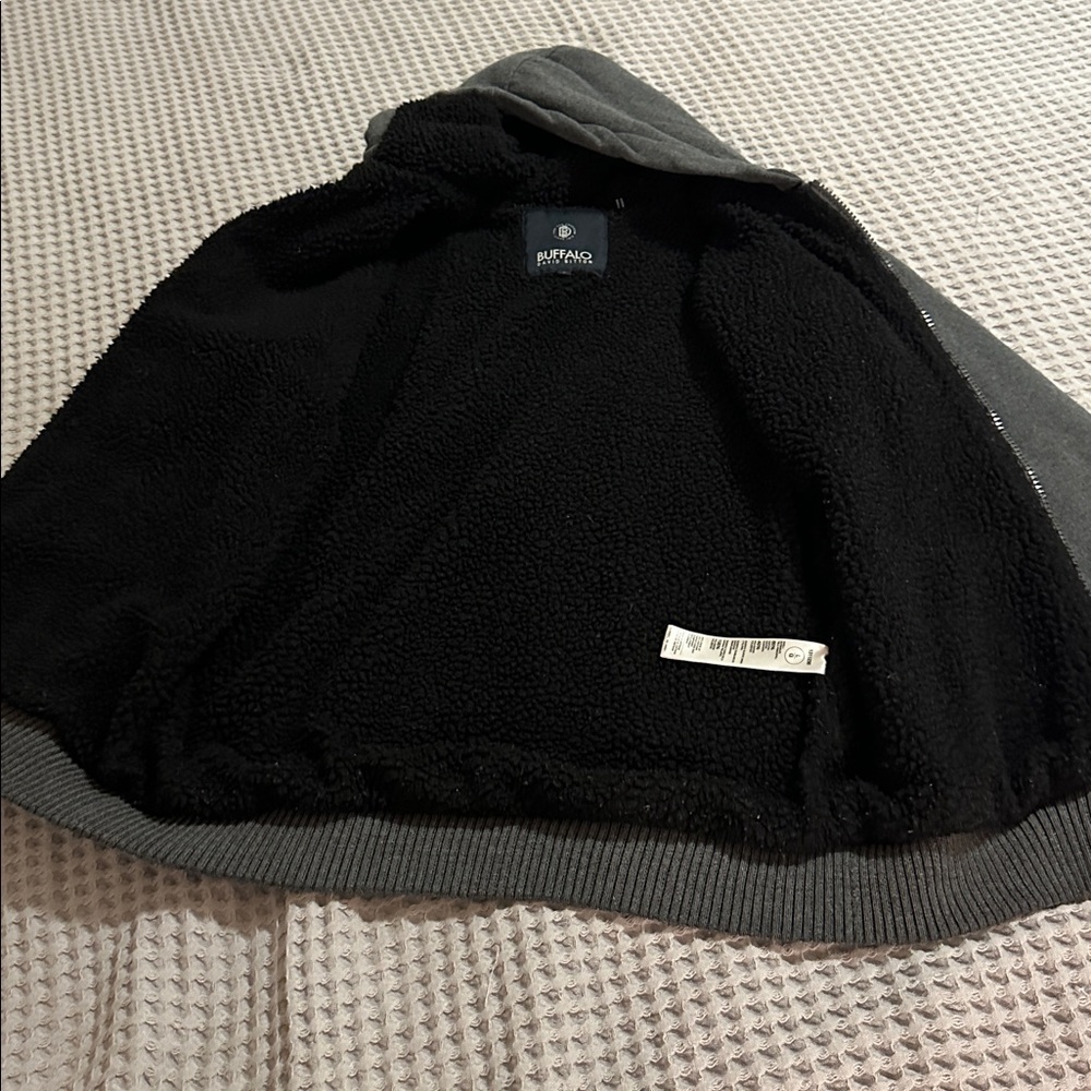 Buffalo David Bitton Men's Gray Zip-Up Sweater - Picture 3 of 3